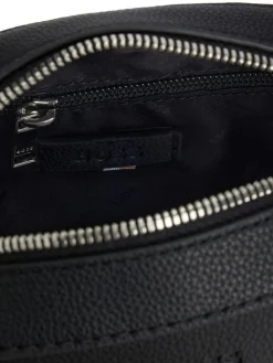 Clearance BOSS Black Grained Faux Fur Leather Reporter Bag