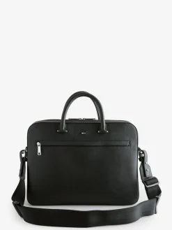 BOSS Black Grained Faux-Leather Document Case^ Bags