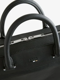 BOSS Black Grained Faux-Leather Document Case^ Bags
