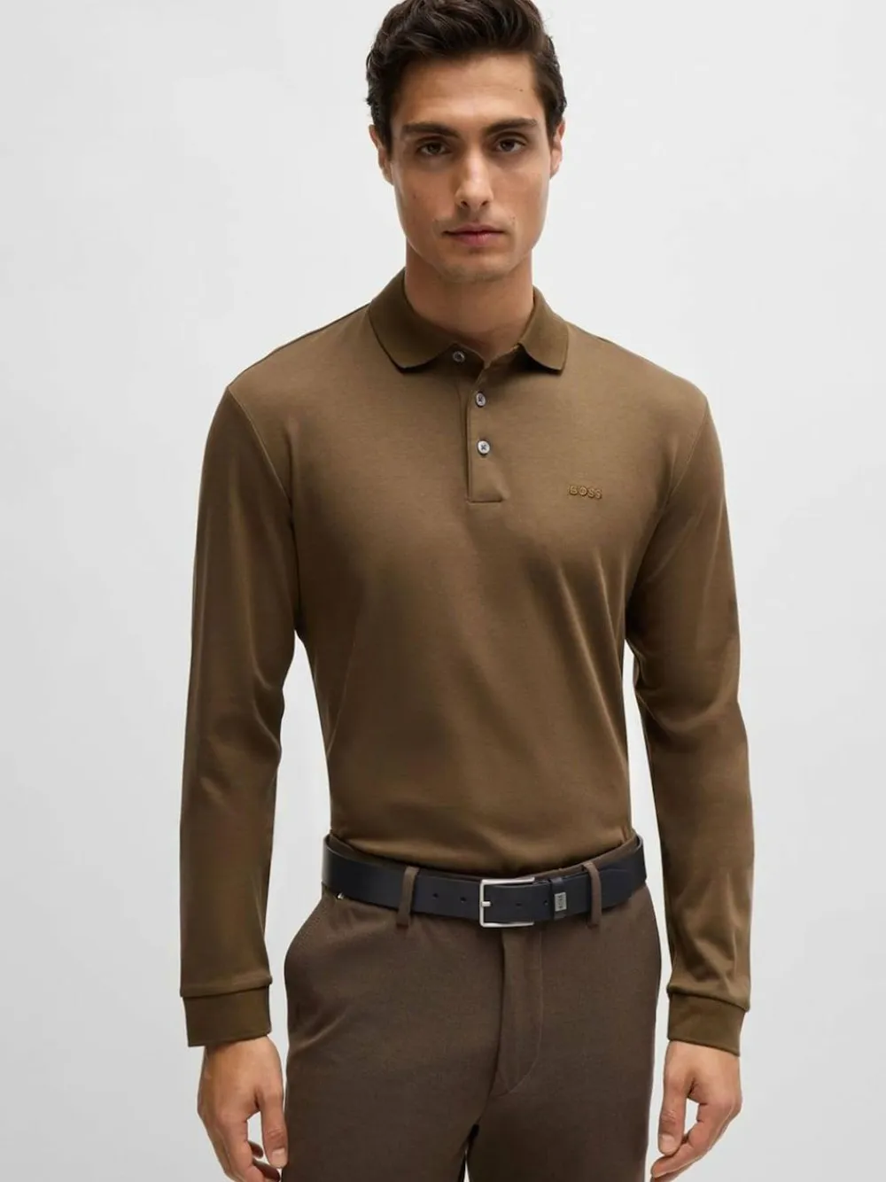 BOSS Black Logo Elio Italian Leather Belt^ Belts & Braces