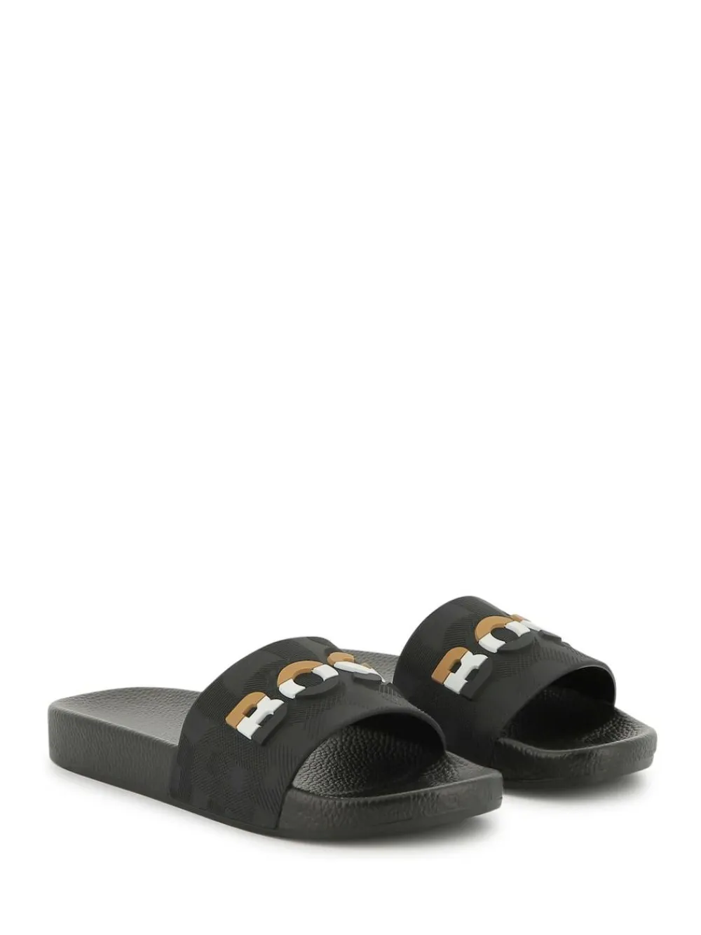 BOSS Black Logo Sliders With Touch Fastening^BOY Nightwear