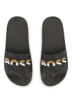 BOSS Black Logo Sliders With Touch Fastening^BOY Nightwear