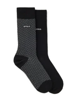 Best BOSS Printed Socks 2 Pack Black