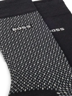 Best BOSS Printed Socks 2 Pack Black