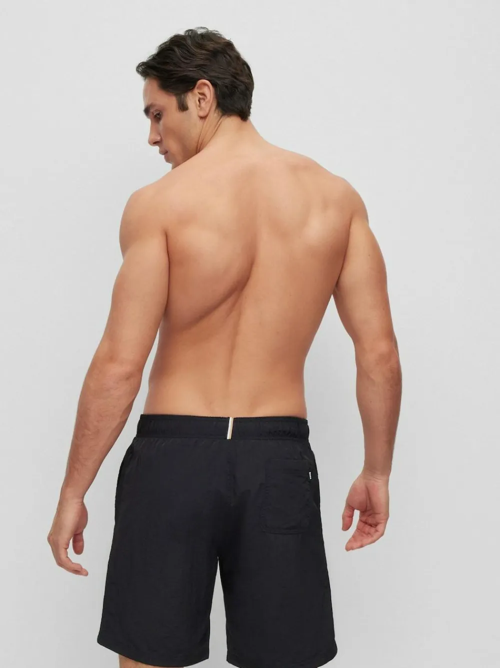 Clearance BOSS Whale Logo Lined Swim Shorts Black