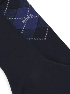 Hot BOSS Blue Argyle Socks 2 Pack