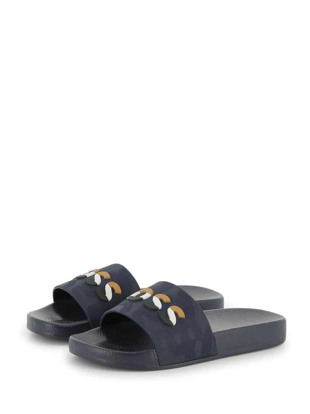 BOSS Blue Logo Sliders With Touch Fastening^BOY Nightwear