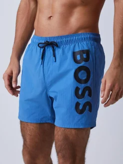 Online BOSS Octopus Logo Swim Shorts Blue
