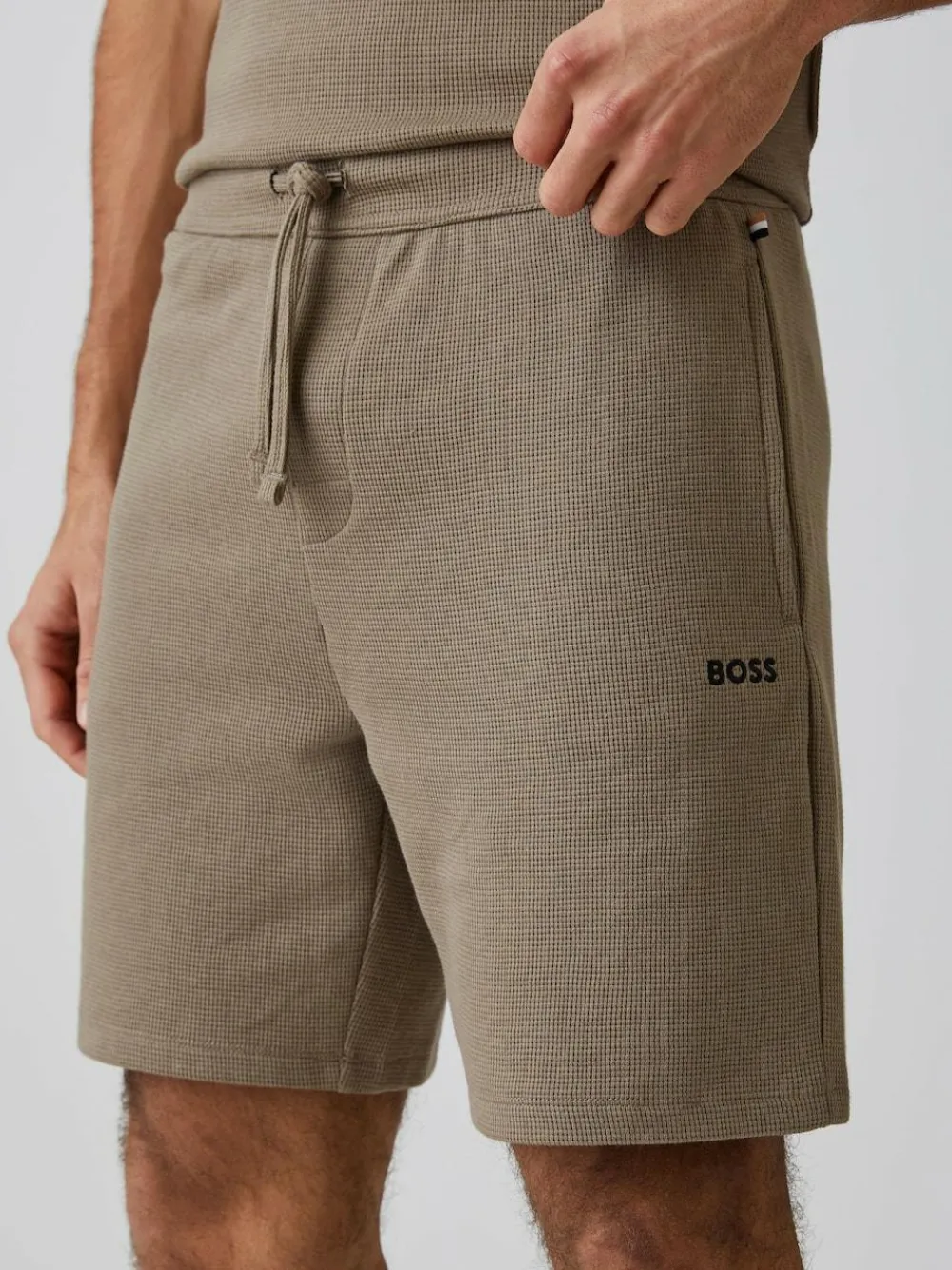 BOSS Brown Waffle Shorts^ Shorts