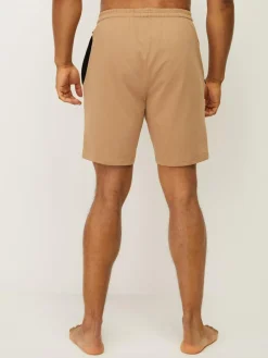 Discount BOSS Cream Regular-Fit Logo Stretch Shorts