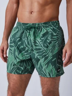 Best BOSS Piranha Printed Swim Shorts Green