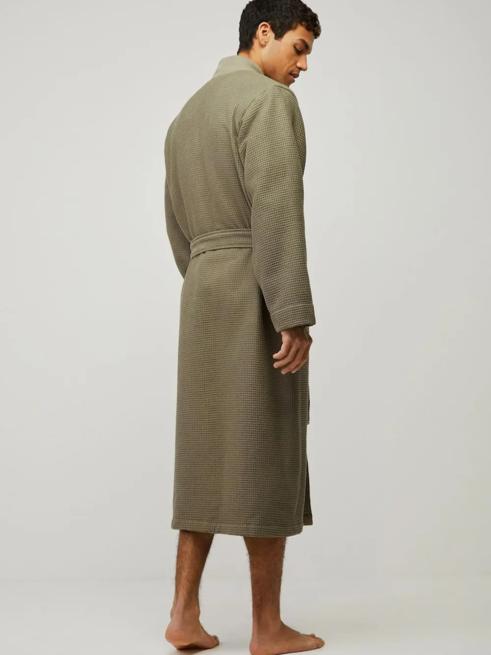 Sale BOSS Waffle Logo Robe Green