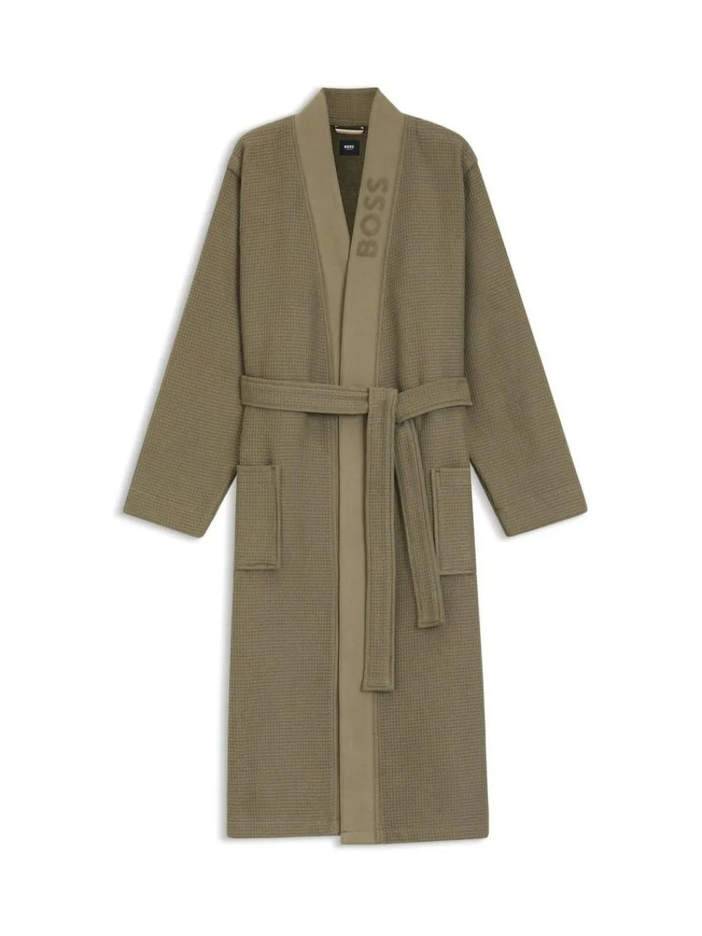 Sale BOSS Waffle Logo Robe Green