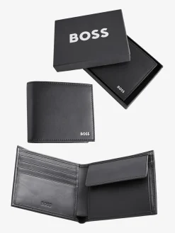 Online BOSS Randy Signature Logo Billfold Wallet Grey