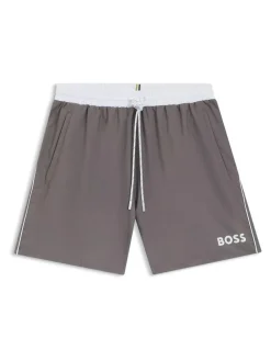 New BOSS Grey Starfish Quick Dry Swim Shorts