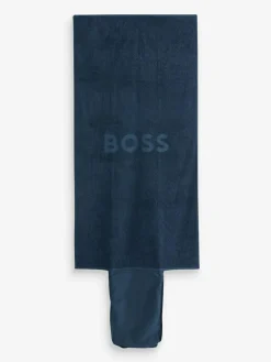 BOSS Navy Swim Shorts, Bag, Towel Beach Gift Set^ Swimwear