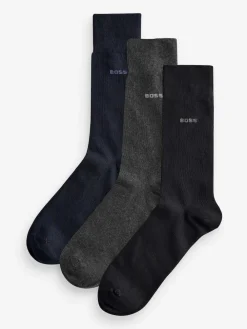 BOSS Logo Socks 3 pack^ Socks|Socks