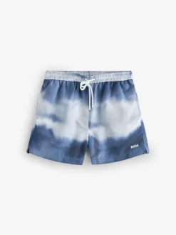Outlet BOSS Purple Logo Swim Shorts