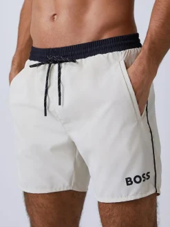 Hot BOSS White Starfish Quick Dry Swim Shorts