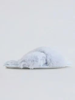 Boux Avenue Bow Embroidered Cross Band Slider Slippers^Women Slippers