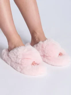 Boux Avenue Pink Ridge Sole Cross Band Slippers^Women Slippers