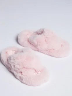 Boux Avenue Pink Ridge Sole Cross Band Slippers^Women Slippers