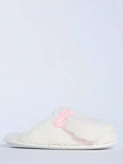 Boux Avenue White Dog Borg Mules^Women Slippers