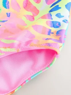 Best Next Bright Animal Print Double Strap Swimsuit (3-16yrs)