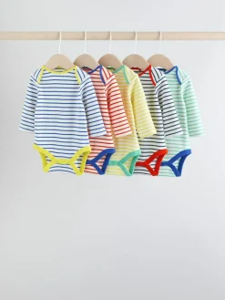 Hot Next Baby Long Sleeve Bodysuits 5 Pack Bright