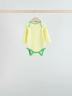 Hot Next Baby Long Sleeve Bodysuits 5 Pack Bright