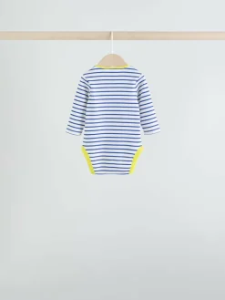 Hot Next Baby Long Sleeve Bodysuits 5 Pack Bright