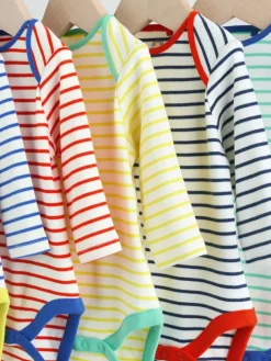 Hot Next Baby Long Sleeve Bodysuits 5 Pack Bright