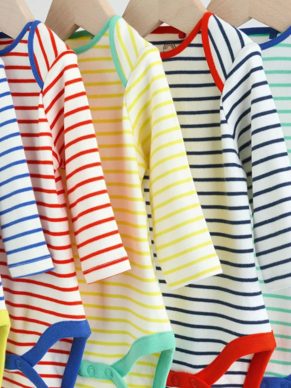 Hot Next Baby Long Sleeve Bodysuits 5 Pack Bright