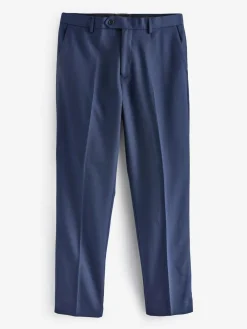 Clearance Next Bright Blue Regular Fit Textured Suit Trousers