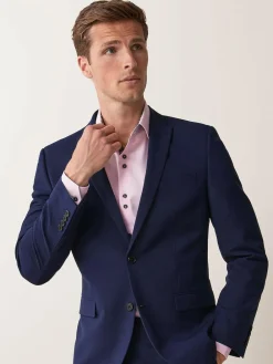 Next Regular Fit Two Button Suit Jacket^ Blue Suits