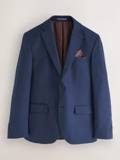 Next Bright Blue Regular Fit Textured Suit Jacket^ Blue Suits|Blazers & Formal Jackets