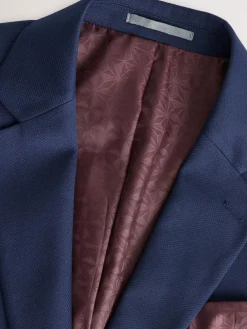 Next Bright Blue Regular Fit Textured Suit Jacket^ Blue Suits|Blazers & Formal Jackets