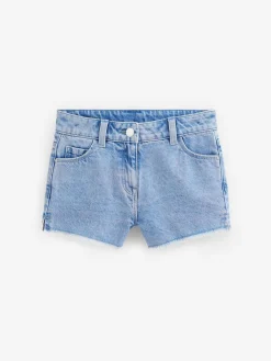 Clearance Next Regular Length Frayed Edge Denim Shorts (3-16yrs) Bright Blue