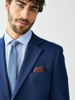 Next Skinny Fit Textured Suit Jacket^ Blue Suits|Blazers & Formal Jackets