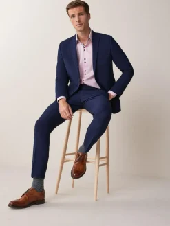 Next Skinny Fit Two Button Suit Jacket^ Blue Suits|Blazers & Formal Jackets