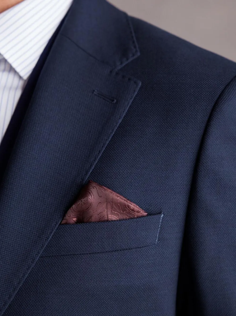 Next Slim Fit Signature Tollegno Italian Wool Textured Suit Jacket^ Blue Suits|Suits & Tuxedos