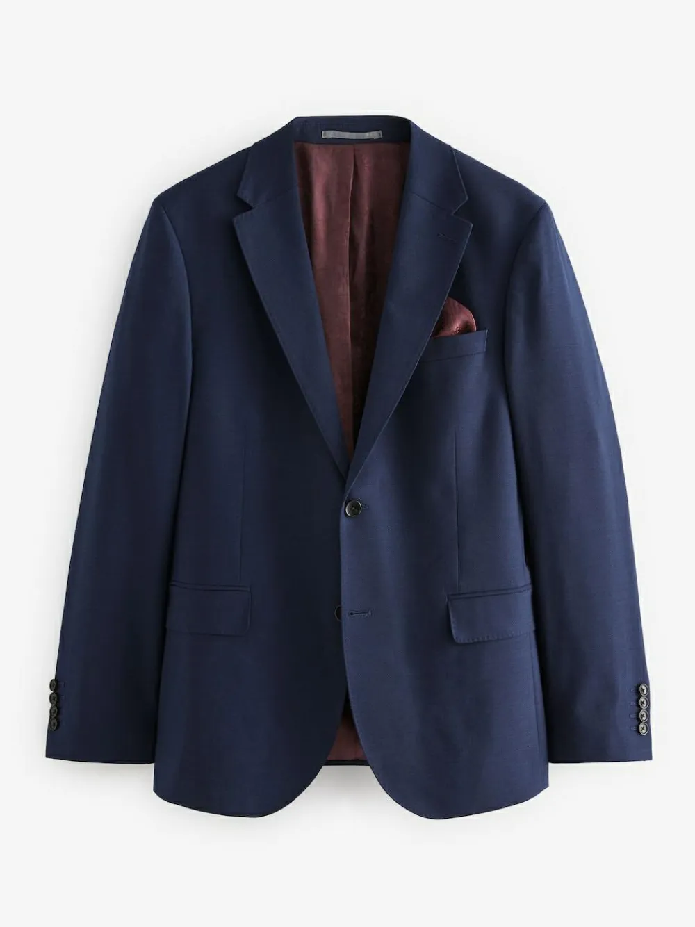 Next Slim Fit Signature Tollegno Italian Wool Textured Suit Jacket^ Blue Suits|Suits & Tuxedos