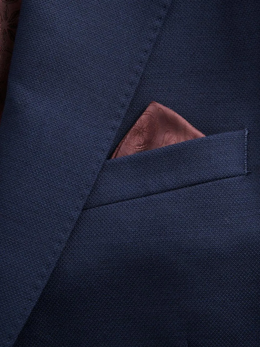 Next Slim Fit Signature Tollegno Italian Wool Textured Suit Jacket^ Blue Suits|Suits & Tuxedos