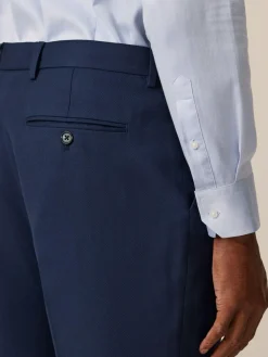 Hot Next Bright Blue Slim Fit Textured Suit Trousers
