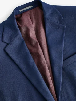 Next Bright Blue Slim Fit Textured Suit Jacket^ Blue Suits|Blazers & Formal Jackets