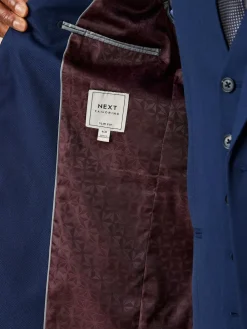 Next Bright Blue Slim Fit Textured Suit Jacket^ Blue Suits|Blazers & Formal Jackets