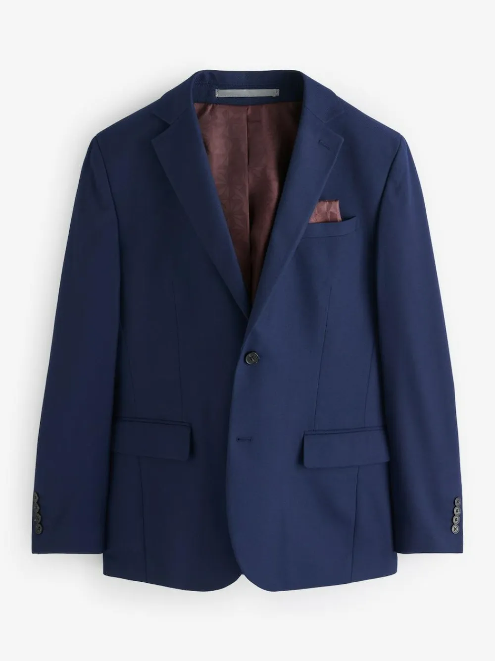 Best Next Tailored Fit Textured Suit Jacket Bright Blue