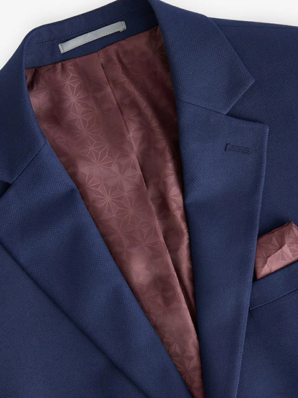 Best Next Tailored Fit Textured Suit Jacket Bright Blue