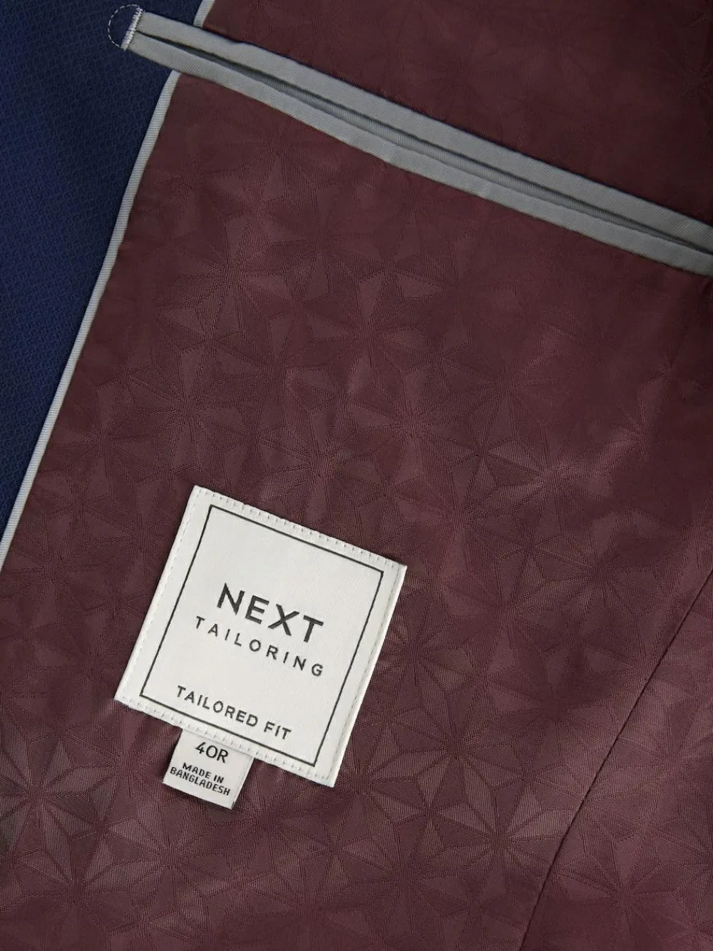 Best Next Tailored Fit Textured Suit Jacket Bright Blue