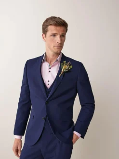 Sale Next Tailored Fit Two Button Suit Jacket Bright Blue